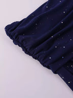 Glitter Off-Shoulder Maxi Dress detail view 17 - Vellaya Lane