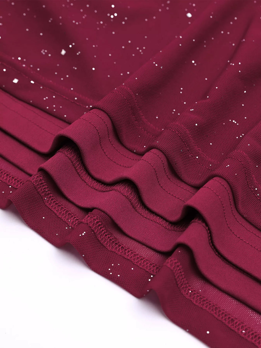 Glitter Off-Shoulder Maxi Dress detail view 28 - Vellaya Lane