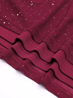 Glitter Off-Shoulder Maxi Dress detail view 28 - Vellaya Lane