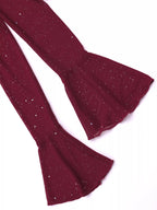 Glitter Off-Shoulder Maxi Dress detail view 30 - Vellaya Lane