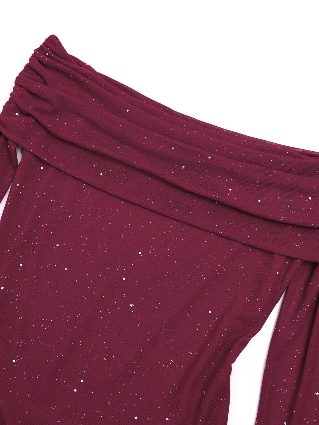 Glitter Off-Shoulder Maxi Dress detail view 31 - Vellaya Lane