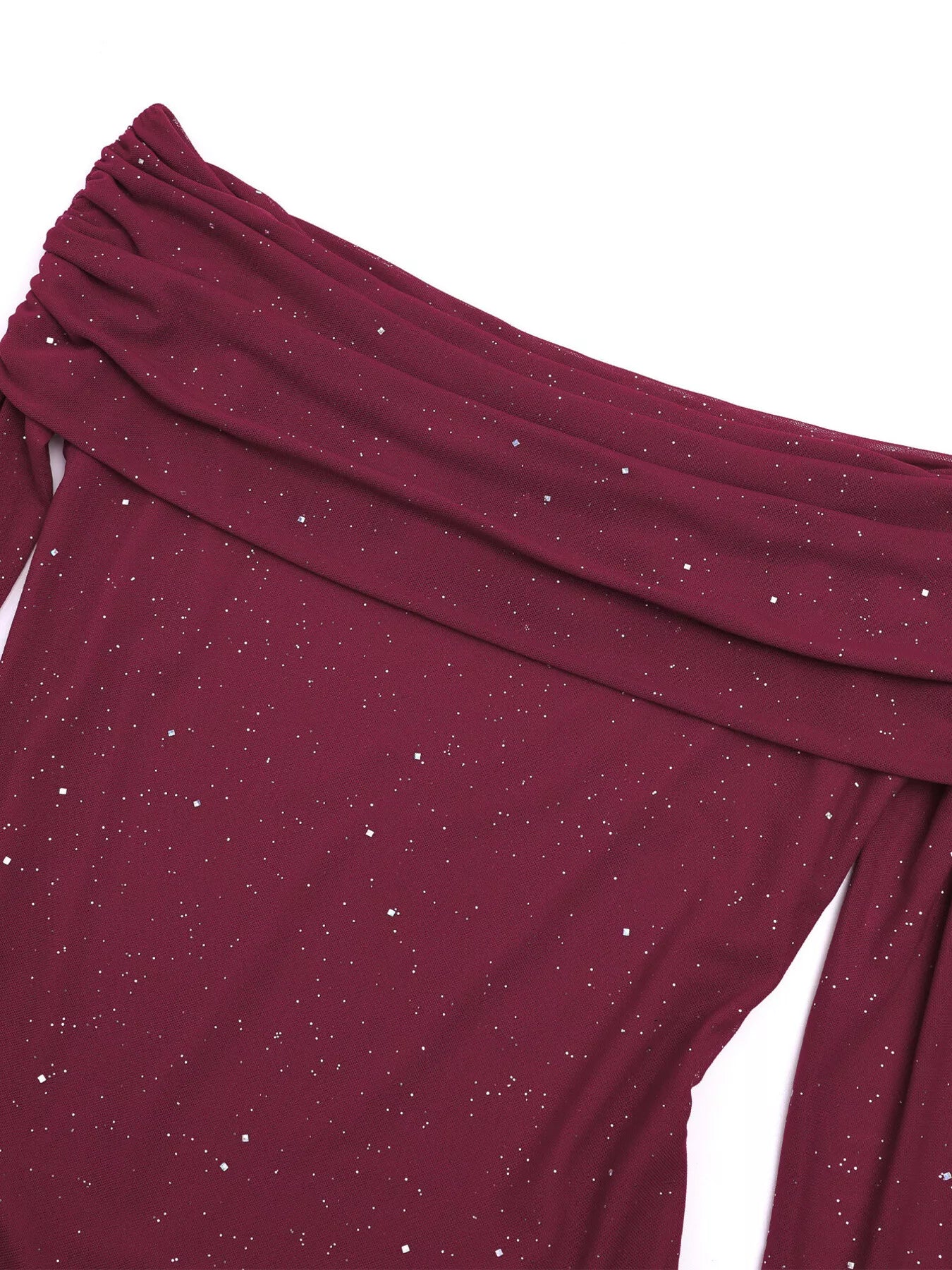 Glitter Off-Shoulder Maxi Dress detail view 31 - Vellaya Lane
