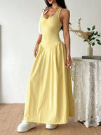Halter-Neck Maxi Dress detail view 05 - Vellaya Lane