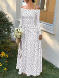 Off-the-Shoulder Ruched Maxi Dress - Vellaya Lane