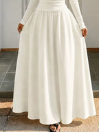 Off-the-Shoulder Ruched Maxi Dress detail view 10 - Vellaya Lane