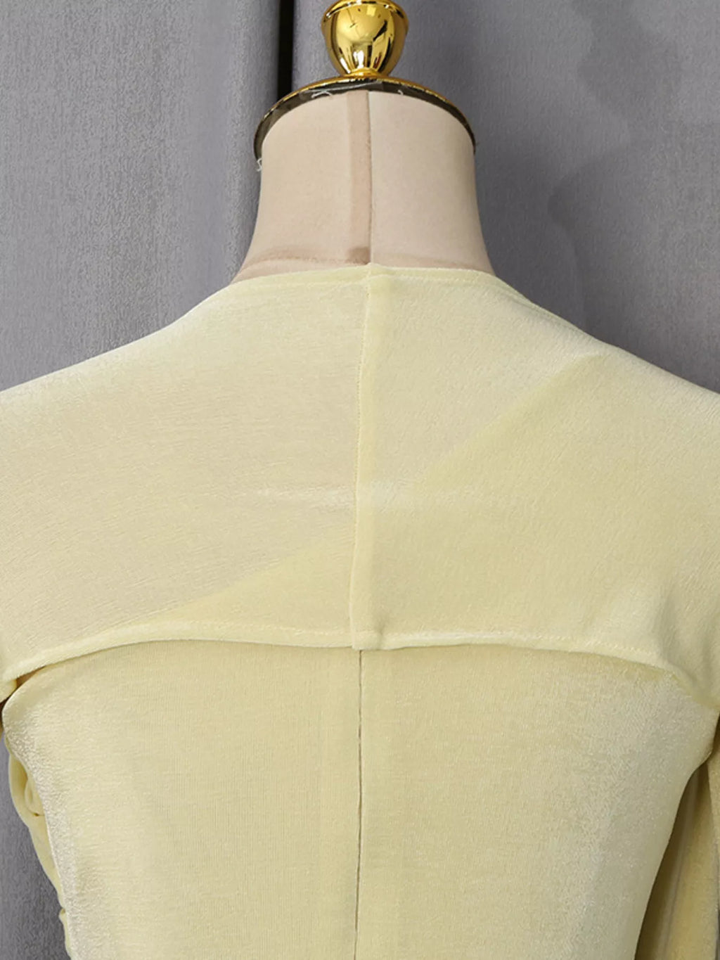 One-Shoulder Draped Maxi Dress detail view 09 - Vellaya Lane