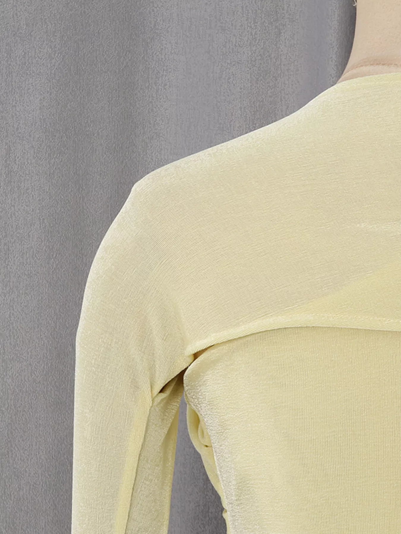 One-Shoulder Draped Maxi Dress detail view 10 - Vellaya Lane