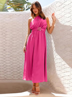 One-Shoulder Midi Dress detail view 08 - Vellaya Lane