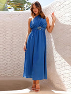 One-Shoulder Midi Dress detail view 13 - Vellaya Lane