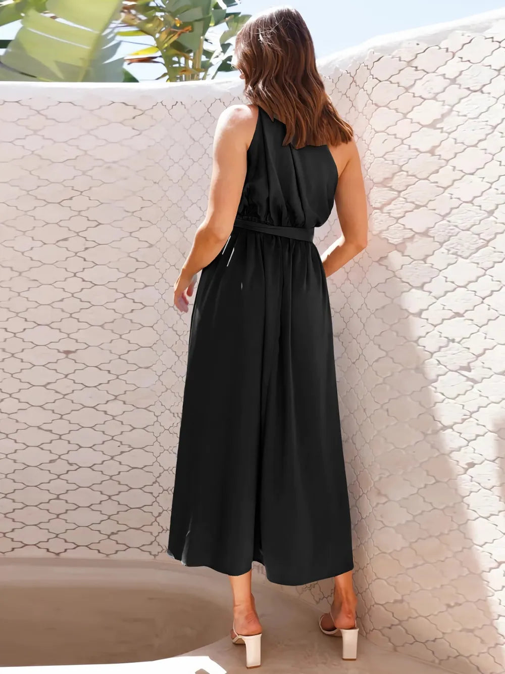 One-Shoulder Midi Dress detail view 16 - Vellaya Lane