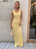 Openwork Sleeveless Maxi Dress - Vellaya Lane