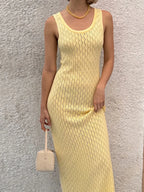 Openwork Sleeveless Maxi Dress detail view 03 - Vellaya Lane
