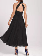 Ruched A-Line Midi Dress detail view 08 - Vellaya Lane