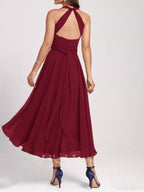 Ruched A-Line Midi Dress detail view 12 - Vellaya Lane