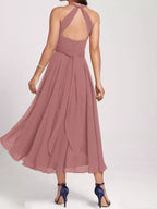 Ruched A-Line Midi Dress detail view 19 - Vellaya Lane