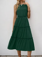 Ruffle Tiered Midi Dress - Vellaya Lane