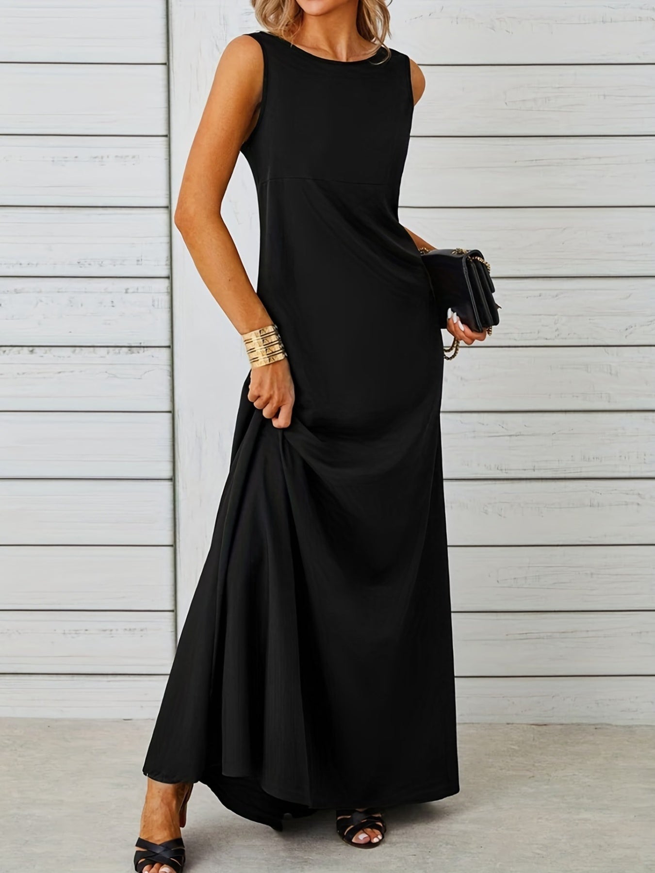 Sleeveless Flowy Maxi Dress - Vellaya Lane