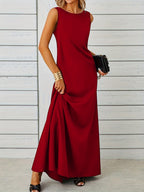 Sleeveless Flowy Maxi Dress detail view 19 - Vellaya Lane