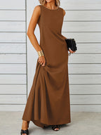 Sleeveless Flowy Maxi Dress detail view 27 - Vellaya Lane