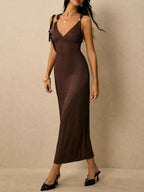 Sleeveless Ribbed-Knit Midi Dress - Vellaya Lane