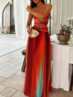 Strapless Cutout Maxi Dress detail view 02 - Vellaya Lane