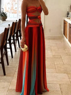 Strapless Cutout Maxi Dress detail view 03 - Vellaya Lane