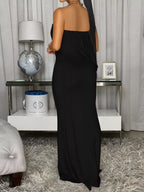 Strapless Draped Maxi Dress detail view 11 - Vellaya Lane