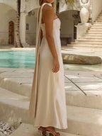 Strapless Mermaid Maxi Dress detail view 08 - Vellaya Lane