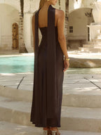 Strapless Mermaid Maxi Dress detail view 17 - Vellaya Lane