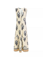 Tiered Printed Sleeveless Maxi Dress detail view 05 - Vellaya Lane